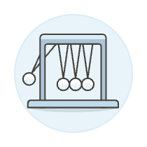 Newton Cradle Illustration from UX Colors Set