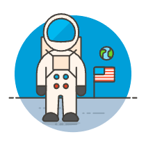 Astronaut Illustration from UX Colors Set