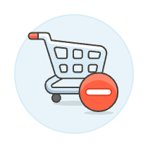 Shopping Cart Remove 2 Illustration from UX Colors Set