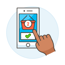 Shopping Phone App 3 Illustration from UX Colors Set