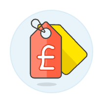 Tags Pounds Illustration from UX Colors Set
