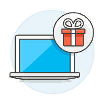 Gift Box Laptop 1 Illustration from UX Colors Set