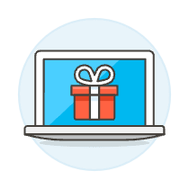 Gift Box Laptop 2 Illustration from UX Colors Set