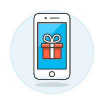 Gift Box Phone 2 Illustration from UX Colors Set