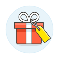 Gift Box Tag Illustration from UX Colors Set
