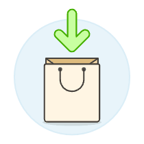 Shopping Bag Add 1 Illustration from UX Colors Set
