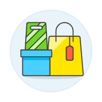 Shopping Bag Box Illustration from UX Colors Set