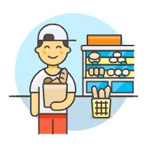 Bakery Shopping 1 4 Illustration from UX Colors Set