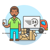 Delivery Truck 3 Illustration from UX Colors Set