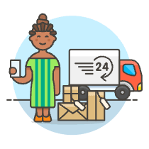 Delivery Truck 4 Illustration from UX Colors Set
