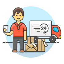 Delivery Truck 5 Illustration from UX Colors Set
