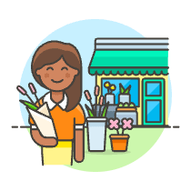 Flower Shopping 1 2 Illustration from UX Colors Set