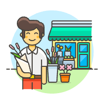Flower Shopping 1 4 Illustration from UX Colors Set