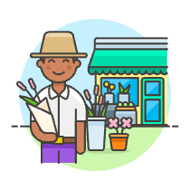 Flower Shopping 1 5 Illustration from UX Colors Set