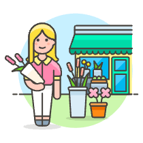 Flower Shopping 2 3 Illustration from UX Colors Set