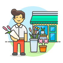 Flower Shopping 2 4 Illustration from UX Colors Set