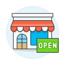 Store Open Illustration from UX Colors Set