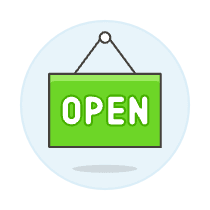 Store Open Sign Illustration from UX Colors Set