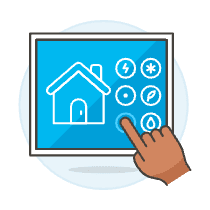 Smart Home Controler 3 Illustration from UX Colors Set