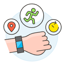 Fitness Tracker 1 Illustration from UX Colors Set