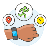 Fitness Tracker 3 Illustration from UX Colors Set
