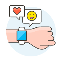 Smart Watch Message 1 Illustration from UX Colors Set