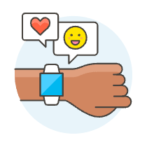 Smart Watch Message 3 Illustration from UX Colors Set