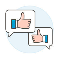 Discuss Like 1 Illustration from UX Colors Set