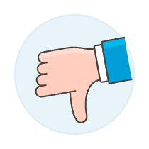 Dislike Hand 1 Illustration from UX Colors Set