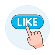 Hand Click Like 1 Illustration from UX Colors Set