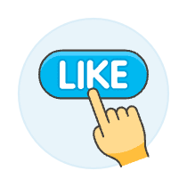 Hand Click Like 2 Illustration from UX Colors Set