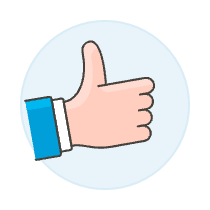 Like Hand 1 Illustration from UX Colors Set