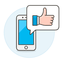 Phone Bubble Like 1 Illustration from UX Colors Set