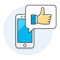 Phone Bubble Like 2 Illustration from UX Colors Set