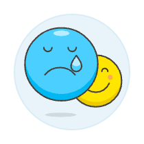 Emoji Happy Sad 3 Illustration from UX Colors Set