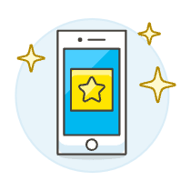 Phone Sparkle Illustration from UX Colors Set