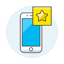 Phone Star 1 Illustration from UX Colors Set