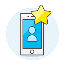 Phone Star 2 Illustration from UX Colors Set
