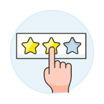 Rating Click 2 1 Illustration from UX Colors Set