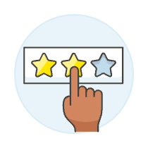 Rating Click 2 3 Illustration from UX Colors Set