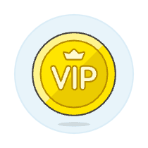 Gold Vip Coin Illustration from UX Colors Set