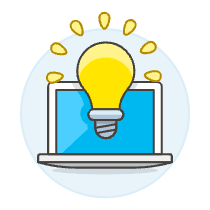 Laptop Idea Illustration from UX Colors Set