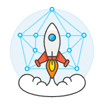 App Network Launch Illustration from UX Colors Set