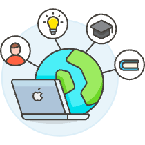 Global Content Illustration from UX Colors Set