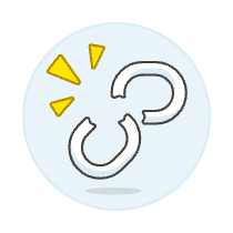 Broken Link Illustration from UX Colors Set