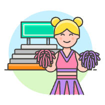 Cheerleader 1 Illustration from UX Colors Set