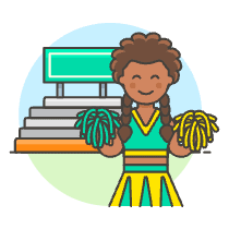 Cheerleader 2 Illustration from UX Colors Set