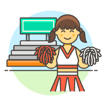 Cheerleader 3 Illustration from UX Colors Set