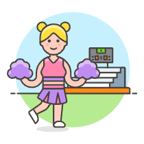 Cheerleader 5 Illustration from UX Colors Set