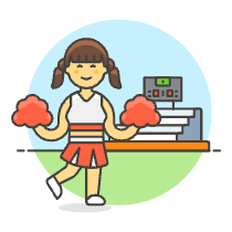 Cheerleader 9 Illustration from UX Colors Set